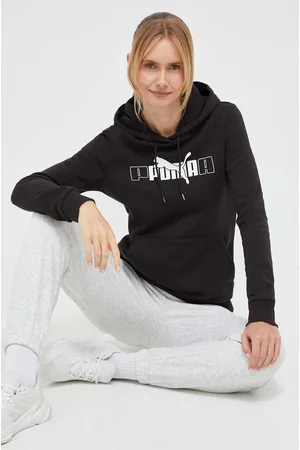 PUMA Bluza damska kolor z kapturem z nadrukiem