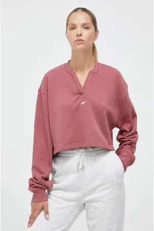 Reebok Bluza bawełniana damska kolor gładka