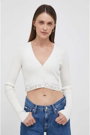 Calvin Klein Kardigan damski kolor lekki