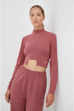 Reebok Longsleeve damski kolor z półgolfem