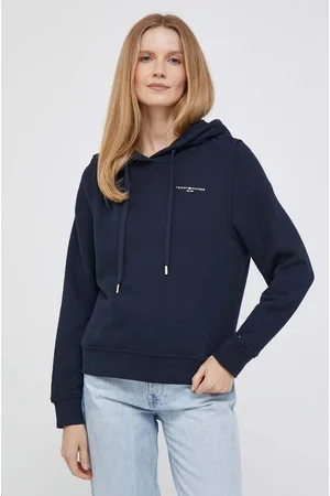 Tommy Hilfiger Bluza damska kolor z kapturem gładka WW0WW40274