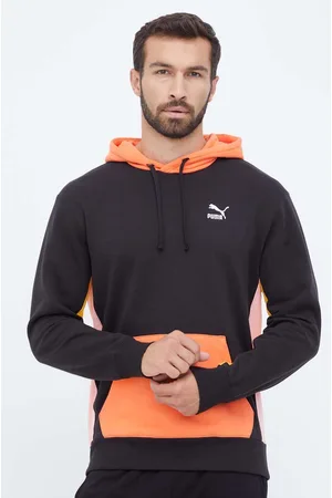 PUMA Bluza bawełniana męska kolor z kapturem wzorzysta