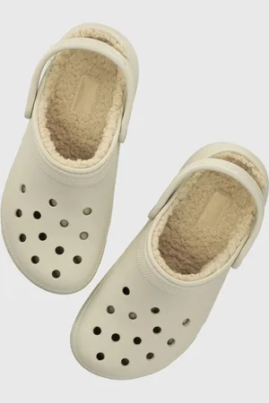 Crocs Kapcie Classic Platform Lined Clog damskie kolor na platformie 207938