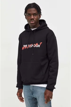 The Kooples Bluza bawełniana męska kolor z kapturem z nadrukiem HSWE25090K
