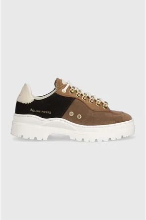 Filling pieces Sneakersy zamszowe Court Serrated Topaz kolor 71633831933