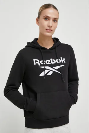 Reebok Bluza damska kolor z kapturem z nadrukiem