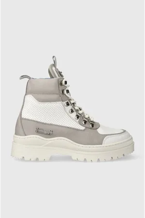 Filling pieces Botki Mountain Onyx damskie kolor na płaskim obcasie 64333811901
