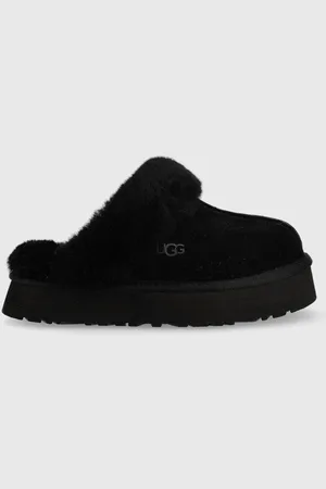UGG Kapcie skórzane Disquette kolor 1122550.BLK