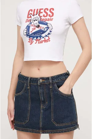 Guess Spódnica jeansowa kolor mini prosta