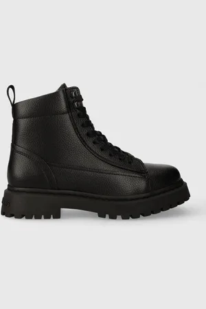 Tommy Hilfiger Trapery skórzane TJM WARM LINING BOOT męskie kolor EM0EM01274