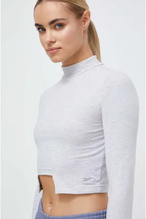Reebok Longsleeve damski kolor z półgolfem