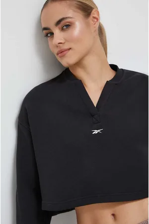 Reebok Bluza bawełniana damska kolor z aplikacją
