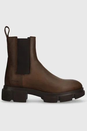 Copenhagen Shoes Sztyblety skórzane damskie kolor na płaskim obcasie CPH570