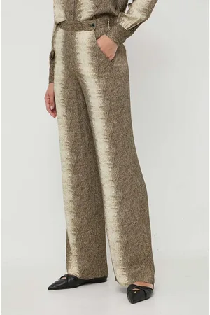 Twin-Set Spodnie damskie kolor proste high waist
