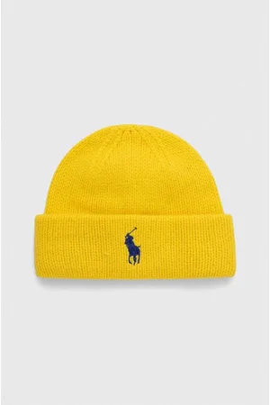 Ralph Lauren Czapka wełniana kolor z grubej dzianiny wełniana