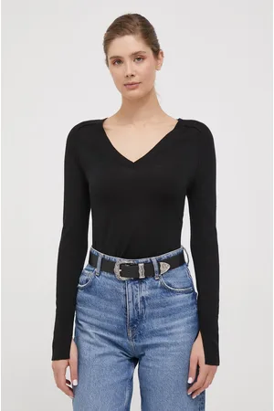 Calvin Klein Sweter wełniany damski kolor lekki