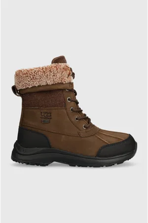 UGG Buty zamszowe Adirondack Boot III Tipped damskie kolor na płaskim obcasie lekko ocieplone 1143845