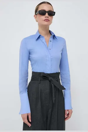 Patrizia Pepe Body damska kolor slim z kołnierzykiem klasycznym CC0355 A01