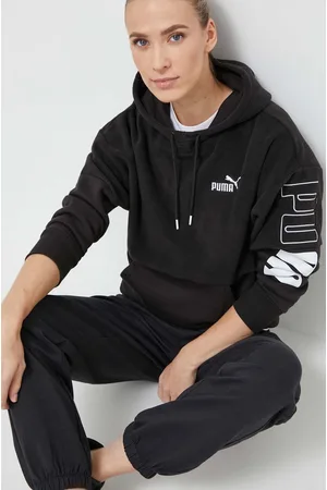 PUMA Bluza damska kolor z kapturem z nadrukiem