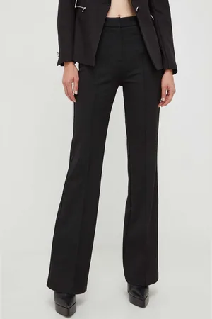 Morgan Spodnie damskie kolor dopasowane high waist