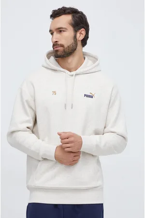PUMA Bluza bawełniana męska kolor z kapturem z nadrukiem