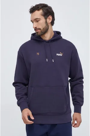 PUMA Bluza bawełniana męska kolor z kapturem z nadrukiem