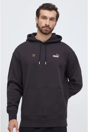 PUMA Bluza bawełniana męska kolor z kapturem z nadrukiem