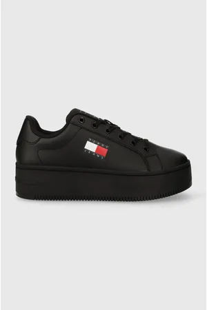 Tommy Hilfiger Sneakersy skórzane TJW FLATFORM ESS kolor EN0EN02518