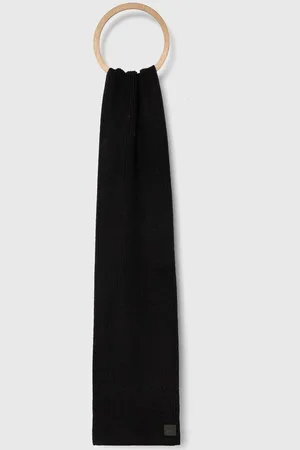 AllSaints Szalik z domieszką wełny kolor gładki