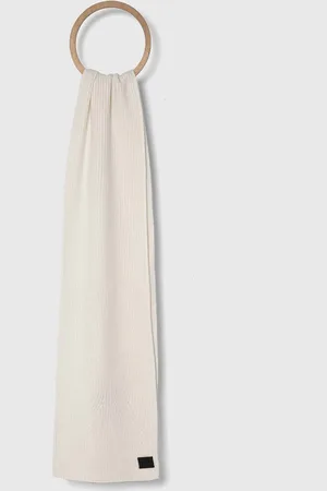 AllSaints Szalik z domieszką wełny kolor gładki