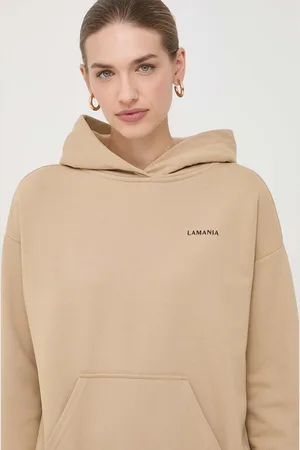 La Mania Bluza damska kolor z kapturem z nadrukiem