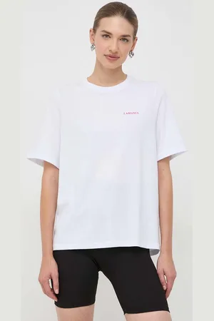 La Mania T-shirt bawełniany damski kolor