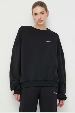 La Mania Bluza damska kolor z kapturem z aplikacją