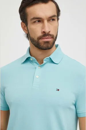 Tommy Hilfiger Polo męski kolor gładki MW0MW17771