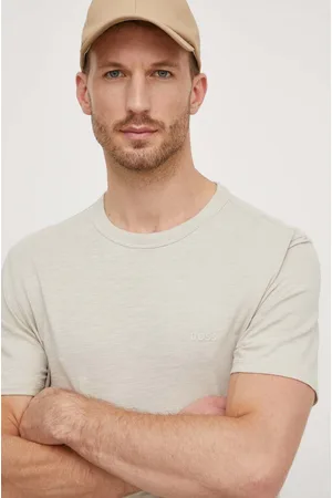HUGO BOSS T-shirt bawełniany męski kolor gładki