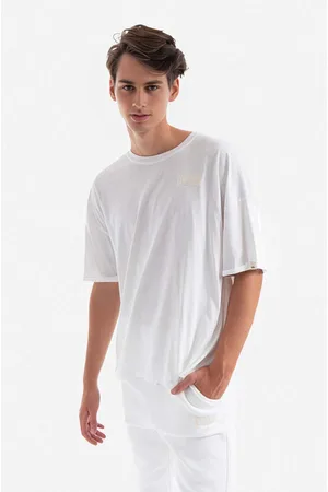 Alpha Industries T-shirt bawełniany męski kolor gładki 118532.626-KREMOWY
