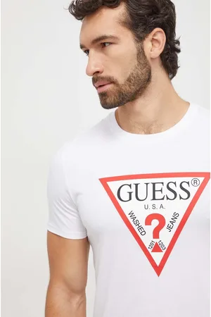 Guess T-shirt bawełniany męski kolor z nadrukiem M2YI71 I3Z14