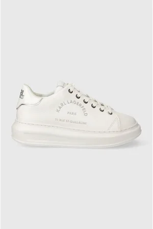 Karl Lagerfeld Sneakersy skórzane KAPRI kolor KL62539F