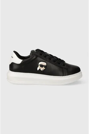 Karl Lagerfeld Sneakersy skórzane KAPRI MENS kolor KL52530N