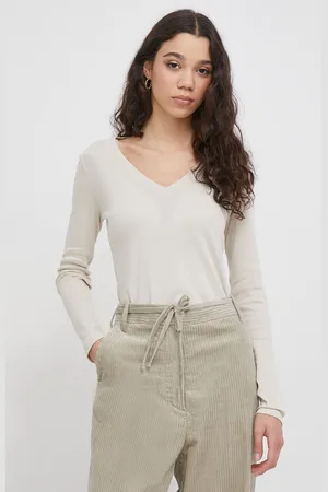 Benetton Longsleeve bawełniany kolor