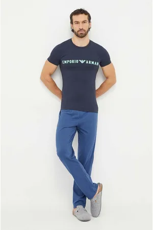 Emporio Armani T-shirt lounge kolor z nadrukiem 111035 4R516