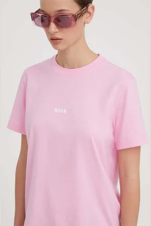 Msgm T-shirt bawełniany damski kolor