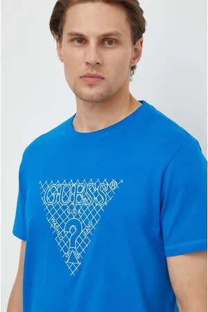 Guess T-shirt bawełniany męski kolor z aplikacją M4RI27 K8FQ4