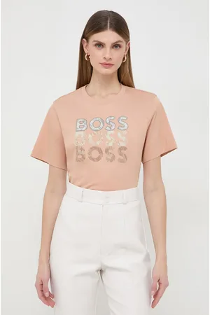 HUGO BOSS T-shirt bawełniany damski kolor