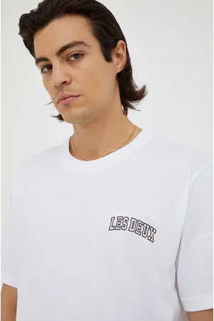 Les Deux T-shirt bawełniany kolor z nadrukiem LDM101113