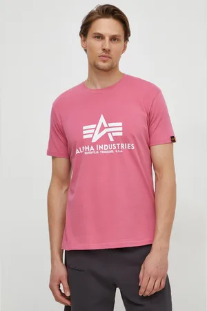 Alpha Industries T-shirt bawełniany męski kolor z nadrukiem