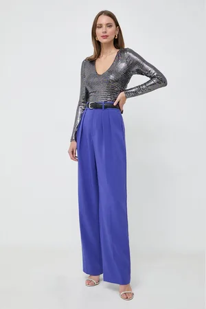Custommade Spodnie Penny damskie kolor proste high waist 999425550