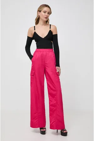 Pinko Spodnie damskie kolor szerokie high waist