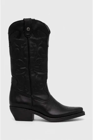 Steve Madden Kowbojki skórzane Wishley damskie kolor na słupku SM11003071