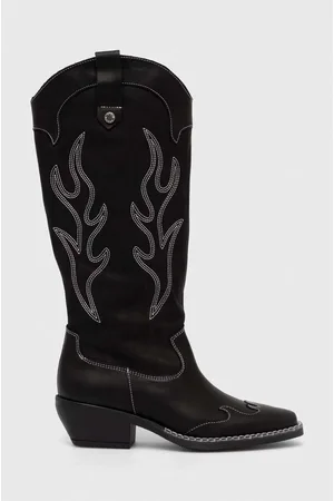 Steve Madden Kowbojki skórzane Wenda damskie kolor na słupku SM11003097